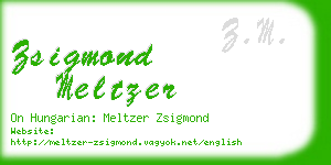 zsigmond meltzer business card